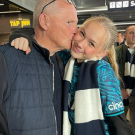 Freya Skye with her family.